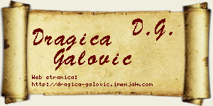 Dragica Galović vizit kartica